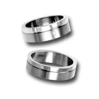 Titanium partner ring - matted and polished TIR65