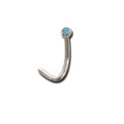 Titan Nasenstecker 0.8mm, silber