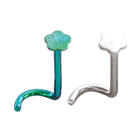 Nasenstecker aus Titan 0.8mm mit kleiner Bl&uuml;te