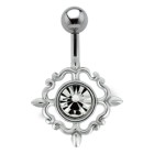 Bauchnabel Piercing mit 925 Motiv Mittelalter Kirchendeko