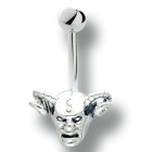 Bauchnabel Körperschmuck Piercing mit Teufel Design, 1.6x6mm / 1.6x8mm / 1.6x10mm / 1.6x12mm / 1.6x14mm