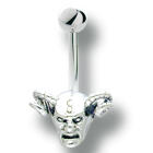 Bauchnabel K&ouml;rperschmuck Piercing mit Teufel Design, 1.6x6mm / 1.6x8mm / 1.6x10mm / 1.6x12mm / 1.6x14mm