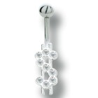 Bauchnabel Piercing mit Dollar Motiv