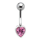 Bauchnabel Piercing mit Herz Motiv