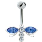 Bauchnabel Piercing mit 925  Silber Libellen Motiv 474