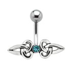 Bauchnabel Körperschmuck Piercing mit Silber Design 535