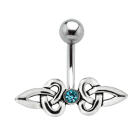 Bauchnabel K&ouml;rperschmuck Piercing mit Triskele Design 535