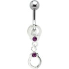 Bauchnabel Piercing mit 925 Silber Handschellen Motiv