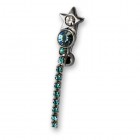 Bauchnabel Piercing, Motiv Sternchen mit Strasskette