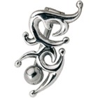 Bauchnabel Piercing mit einem keltischen Motiv aus 925 Silber