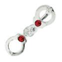 Bauchnabel K&ouml;rperschmuck Piercing - 2 Handschellen aus Sterling Silber - Kristalle