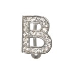 Buchstaben-Bauchnabelpiercing B mit Stahl oder Titanbanane, 1.6x6mm / 1.6x8mm / 1.6x10mm / 1.6x12mm / 1.6x14mm