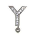 Bauchnabel K&ouml;rperschmuck Piercing im ABC-Design mit Zirkonien - Buchstabe Y, 1.6x6mm / 1.6x8mm / 1.6x10mm / 1.6x12mm / 1.6x14mm