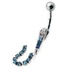 Bauchnabel Piercing mit Reißverschlußdesign 1, Farbauswahl