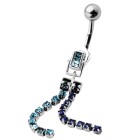 Bauchnabel Piercing mit Reißverschlußdesign 2, Farbauswahl