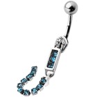 Bauchnabel Piercing mit Reißverschlußdesign 3, Farbauswahl