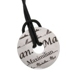 Pendant donut made of stainless steel with name engraving - especially in several fonts