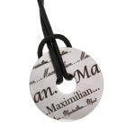 Anhänger Donut aus Edelstahl mit Namensgravur - besonders in mehreren Schriftarten