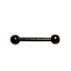 Piercing rod barbell black surgical steel 1.2 to 1.6mm