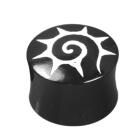 Organix Plug mit einem Spiralen Motiv w/s, Gr&ouml;&szlig;e w&auml;hlbar