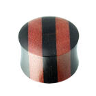 Ohrlochdehner Plug aus Eisenholz und Rosenholz, Gr&ouml;&szlig;en w&auml;hlbar