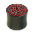 Organix horn ear tunnels, red flames