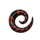 Organix Ohrring Spiral made of water buffalo horn in black-red