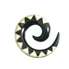 Ohrdehner Spirale aus schwarzem Wasserbüffelhorn,