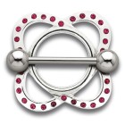 Brustwarzenschild Atom mit Swarovski Kristallen