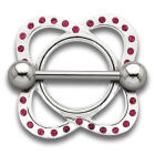 Brustwarzenschild Atom mit Swarovski Kristallen