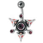 Schild für Bauchnabel Piercing mit Swarovski Steinen - was die Astronautin unterm Anzug trägt