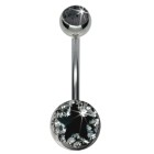 Crystallines Bauchnabel Körperschmuck Piercing mit Sternmotiv