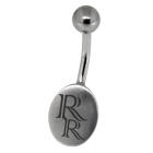 Bauchnabelpiercing Oval 1.6x10mm mit individueller Gravur
