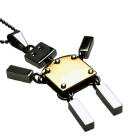 Anh&auml;nger Roboter Hampelmann, Edelstahl beweglich- goldfarben