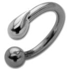 Front Circular Barbell mit Flammen Design in verschiedenen Gr&ouml;&szlig;en