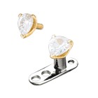 14 Karat attachment for Dermal Anchor drops