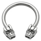 Side horseshoe piercing with dragon motif