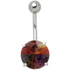 Bauchnabel Piercing mit Multi-Color Kristall
