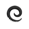 Schwarze Ohrspirale in mehreren St&auml;rken
