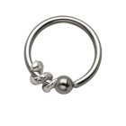 Kugelklemmring aus 316L BCR Chirurgenstahl 1,2 x 10 mm mit Schlangenanhänger