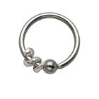 Kugelklemmring aus 316L BCR Chirurgenstahl 1,2 x 10 mm mit Schlangenanh&auml;nger