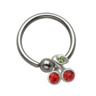 Kugelklemmring aus 316L BCR Chirurgenstahl 1,2 x 10 mm mit Kirschanhänger