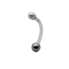 Bauchnabel Piercing mit PTFE-Stab, 1.6x12mm mit Perle