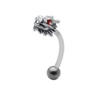 Bauchnabel Piercing mit PTFE-Stab, 1.6x12mm Drache