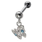 316L Stahl Helix Ohrpiercing 1.2x6mm, SCHMETTERLING-Anh&auml;nger