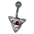 Bauchnabel Piercing mit Swarovski Cabouchon Steinen, Trigonometrie