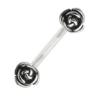 Intimpiercing (Christina) Bioflex Barbell Hantel1.6x14mm, Rosen