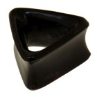 Triangular earplug made of water buffalo horn, black