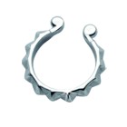 Discreet 925 sterling silver breast clip