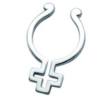 Brustclip aus 925 Sterling Silber Female - Biologie Zeichen Weiblich